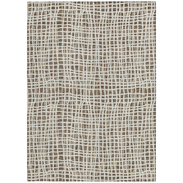Homeroots 3' Stylish Black Gray And Ivory Striped Washable Rug For Indoor And Outdoor Spaces, Durable Design 3' X 5' Polyester 583414