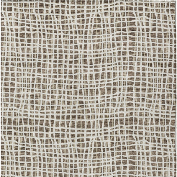 Homeroots 3' Stylish Black Gray And Ivory Striped Washable Rug For Indoor And Outdoor Spaces, Durable Design 3' X 5' Polyester 583414