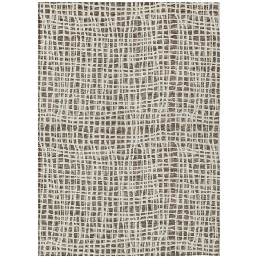 HomeRoots 9' Striped Washable Indoor Outdoor Area Rug – Durable, Stylish, and Easy to Clean for Any Space 9' X 12' 583418