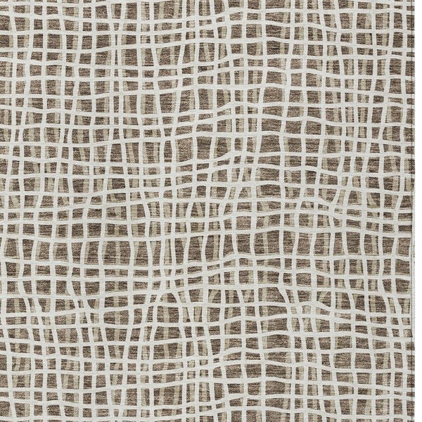 Homeroots 3' Stylish Black Gray And Ivory Striped Washable Rug For Indoor And Outdoor Spaces, Durable Design 9' X 12' Polyester 583418