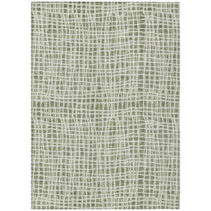 Homeroots 3' Stylish Black Gray And Ivory Striped Washable Rug For Indoor And Outdoor Spaces, Durable Design 5' X 8' Polyester 583421