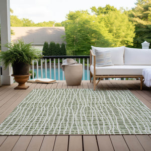 Homeroots 3' Stylish Black Gray And Ivory Striped Washable Rug For Indoor And Outdoor Spaces, Durable Design 5' X 8' Polyester 583421