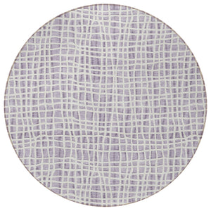 Homeroots 3' Stylish Black Gray And Ivory Striped Washable Rug For Indoor And Outdoor Spaces, Durable Design 8' Round Polyester 583440