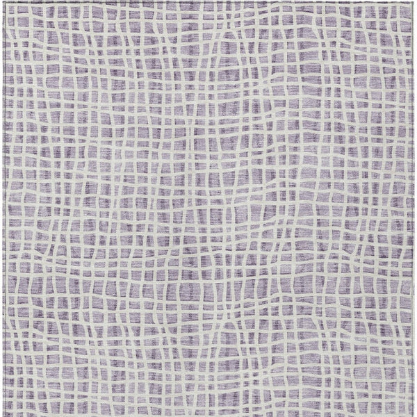 Homeroots 3' Stylish Black Gray And Ivory Striped Washable Rug For Indoor And Outdoor Spaces, Durable Design 8' X 10' Polyester 583441