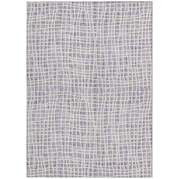 Homeroots 3' Stylish Black Gray And Ivory Striped Washable Rug For Indoor And Outdoor Spaces, Durable Design 10' X 14' Polyester 583443