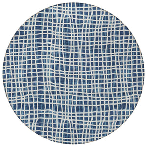 Homeroots 3' Stylish Black Gray And Ivory Striped Washable Rug For Indoor And Outdoor Spaces, Durable Design 8' Round Polyester 583446