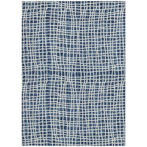 Homeroots 3' Stylish Black Gray And Ivory Striped Washable Rug For Indoor And Outdoor Spaces, Durable Design 8' X 10' Polyester 583447