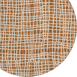 Homeroots 3' Stylish Black Gray And Ivory Striped Washable Rug For Indoor And Outdoor Spaces, Durable Design 8' Round Polyester 583458