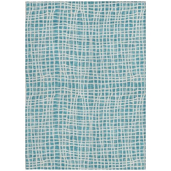 Homeroots 3' Stylish Black Gray And Ivory Striped Washable Rug For Indoor And Outdoor Spaces, Durable Design 3' X 5' Polyester 583462