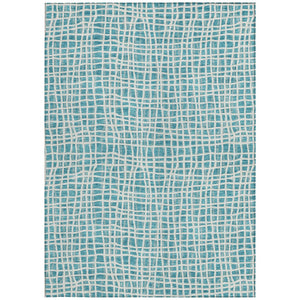 Homeroots 3' Stylish Black Gray And Ivory Striped Washable Rug For Indoor And Outdoor Spaces, Durable Design 5' X 8' Polyester 583463