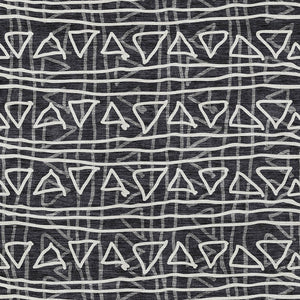 Homeroots 3' Black Gray Ivory Geometric Washable Area Rug For Indoor Outdoor Spaces - Durable & Stylish! 9' X 12' Polyester 583478