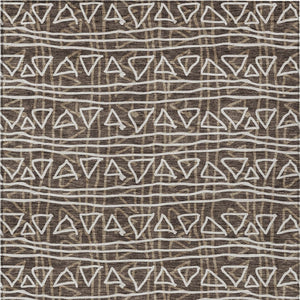 Homeroots 3' Black Gray Ivory Geometric Washable Area Rug For Indoor Outdoor Spaces - Durable & Stylish! 3' X 5' Polyester 583486