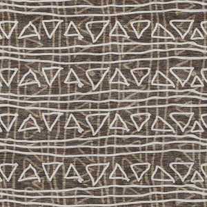 Homeroots 3' Black Gray Ivory Geometric Washable Area Rug For Indoor Outdoor Spaces - Durable & Stylish! 3' X 5' Polyester 583486