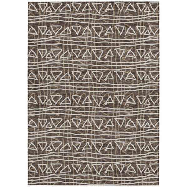 Homeroots 3' Black Gray Ivory Geometric Washable Area Rug For Indoor Outdoor Spaces - Durable & Stylish! 9' X 12' Polyester 583490
