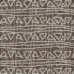 Homeroots 3' Black Gray Ivory Geometric Washable Area Rug For Indoor Outdoor Spaces - Durable & Stylish! 9' X 12' Polyester 583490