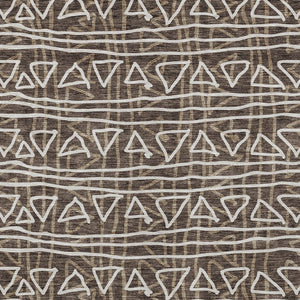 Homeroots 3' Black Gray Ivory Geometric Washable Area Rug For Indoor Outdoor Spaces - Durable & Stylish! 10' X 14' Polyester 583491