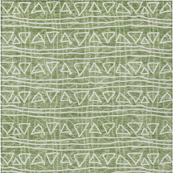 Homeroots 3' Black Gray Ivory Geometric Washable Area Rug For Indoor Outdoor Spaces - Durable & Stylish! 3' X 5' Polyester 583492