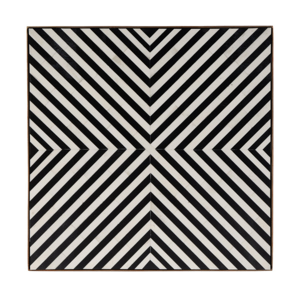 Butler Specialty Issa Square Bone Inlay & Metal Side Table - Stunning Geometric Design For Elegant Living Spaces Multi Aluminum,Iron,Mdf,Bone,Resin 5835025-butler