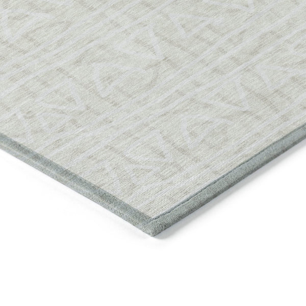 Homeroots 3' Black Gray Ivory Geometric Washable Area Rug For Indoor Outdoor Spaces - Durable & Stylish! 3' X 5' Polyester 583504