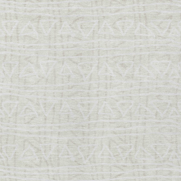 Homeroots 3' Black Gray Ivory Geometric Washable Area Rug For Indoor Outdoor Spaces - Durable & Stylish! 8' X 10' Polyester 583507