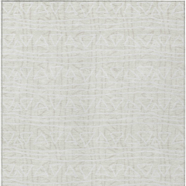 Homeroots 3' Black Gray Ivory Geometric Washable Area Rug For Indoor Outdoor Spaces - Durable & Stylish! 9' X 12' Polyester 583508
