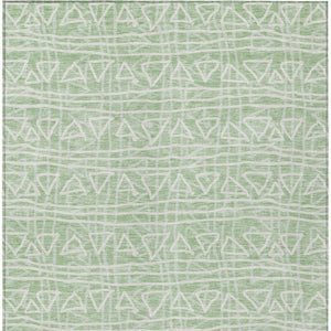 Homeroots 3' Black Gray Ivory Geometric Washable Area Rug For Indoor Outdoor Spaces - Durable & Stylish! 5' X 8' Polyester 583511