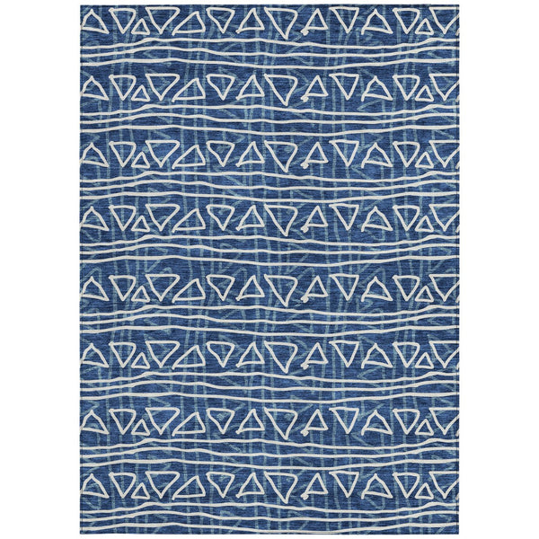 Homeroots 3' Black Gray Ivory Geometric Washable Area Rug For Indoor Outdoor Spaces - Durable & Stylish! 3' X 5' Polyester 583516