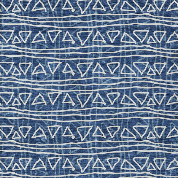 Homeroots 3' Black Gray Ivory Geometric Washable Area Rug For Indoor Outdoor Spaces - Durable & Stylish! 5' X 8' Polyester 583517