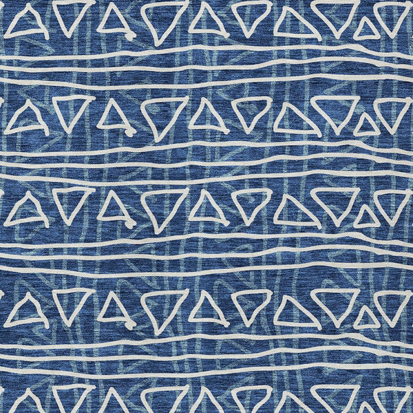 Homeroots 3' Black Gray Ivory Geometric Washable Area Rug For Indoor Outdoor Spaces - Durable & Stylish! 8' X 10' Polyester 583519