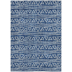 Homeroots 3' Black Gray Ivory Geometric Washable Area Rug For Indoor Outdoor Spaces - Durable & Stylish! 9' X 12' Polyester 583520