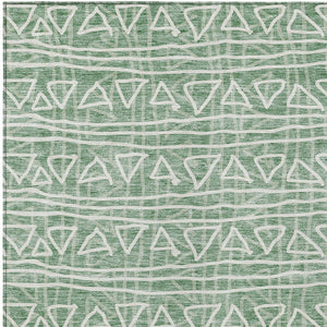 Homeroots 3' Black Gray Ivory Geometric Washable Area Rug For Indoor Outdoor Spaces - Durable & Stylish! 5' X 8' Polyester 583529