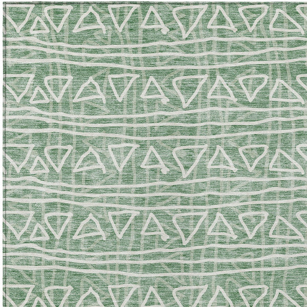 Homeroots 3' Black Gray Ivory Geometric Washable Area Rug For Indoor Outdoor Spaces - Durable & Stylish! 5' X 8' Polyester 583529