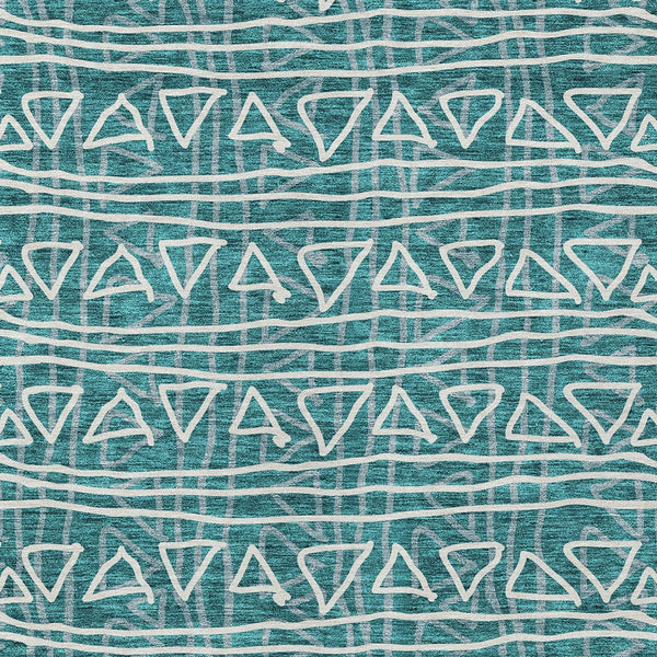 Homeroots 3' Black Gray Ivory Geometric Washable Area Rug For Indoor Outdoor Spaces - Durable & Stylish! 9' X 12' Polyester 583538