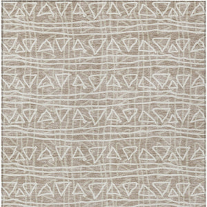Homeroots 3' Black Gray Ivory Geometric Washable Area Rug For Indoor Outdoor Spaces - Durable & Stylish! 3' X 5' Polyester 583540