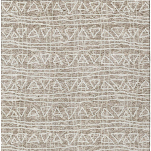 Homeroots 3' Black Gray Ivory Geometric Washable Area Rug For Indoor Outdoor Spaces - Durable & Stylish! 3' X 5' Polyester 583540