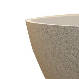 English Elm 71'' Resin Stone Freestanding Soaking Tub Sculptural Spa Bath with Polished Solid Surface W2753P425825