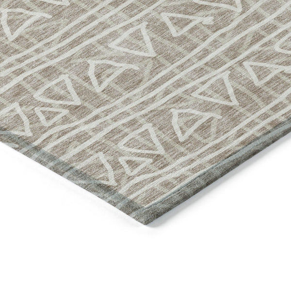Homeroots 3' Black Gray Ivory Geometric Washable Area Rug For Indoor Outdoor Spaces - Durable & Stylish! 9' X 12' Polyester 583544