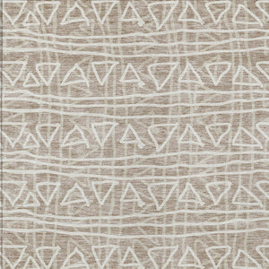 Homeroots 3' Black Gray Ivory Geometric Washable Area Rug For Indoor Outdoor Spaces - Durable & Stylish! 9' X 12' Polyester 583544