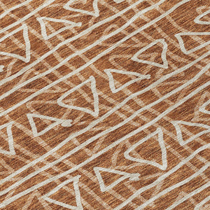 Homeroots 3' Black Gray Ivory Geometric Washable Area Rug For Indoor Outdoor Spaces - Durable & Stylish! 8' X 10' Polyester 583549