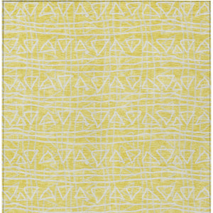 Homeroots 3' Black Gray Ivory Geometric Washable Area Rug For Indoor Outdoor Spaces - Durable & Stylish! 5' X 8' Polyester 583553