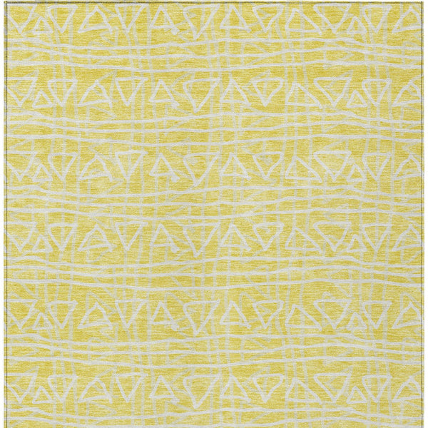 Homeroots 3' Black Gray Ivory Geometric Washable Area Rug For Indoor Outdoor Spaces - Durable & Stylish! 5' X 8' Polyester 583553