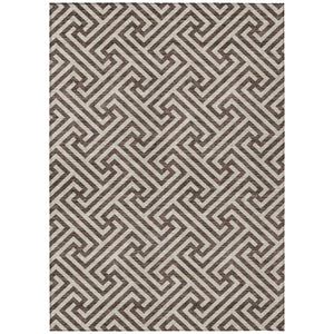Homeroots 3' Black And Ivory Geometric Washable Area Rug For Indoor And Outdoor Spaces, Durable & Stylish 9' X 12' Polyester 583568