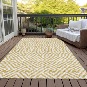Homeroots 3' Black And Ivory Geometric Washable Area Rug For Indoor And Outdoor Spaces, Durable & Stylish 3' X 5' Polyester 583582