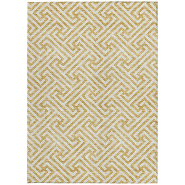 Homeroots 3' Black And Ivory Geometric Washable Area Rug For Indoor And Outdoor Spaces, Durable & Stylish 8' X 10' Polyester 583585