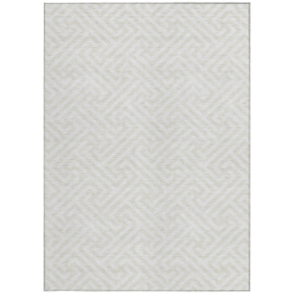 Homeroots 3' Black And Ivory Geometric Washable Area Rug For Indoor And Outdoor Spaces, Durable & Stylish 9' X 12' Polyester 583592