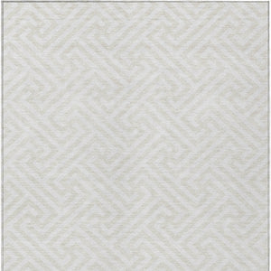 Homeroots 3' Black And Ivory Geometric Washable Area Rug For Indoor And Outdoor Spaces, Durable & Stylish 9' X 12' Polyester 583592