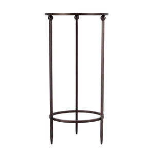 Butler Specialty Lola Round Glass And Metal Side Table - Stylish, Lightweight Design For Your Living Space Black Iron,Glass 5836025-butler