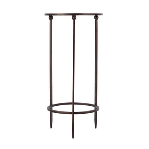 Butler Specialty Lola Round Glass And Metal Side Table - Stylish, Lightweight Design For Your Living Space Black Iron,Glass 5836025-butler