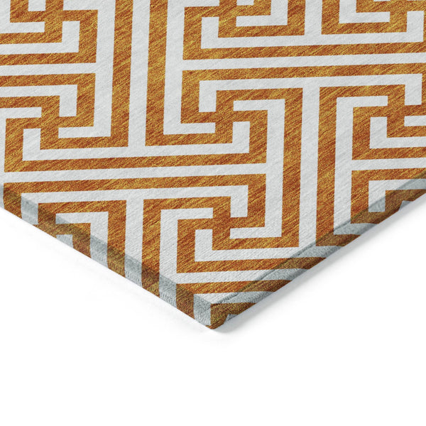 Homeroots 3' Black And Ivory Geometric Washable Area Rug For Indoor And Outdoor Spaces, Durable & Stylish 8' Round Polyester 583608