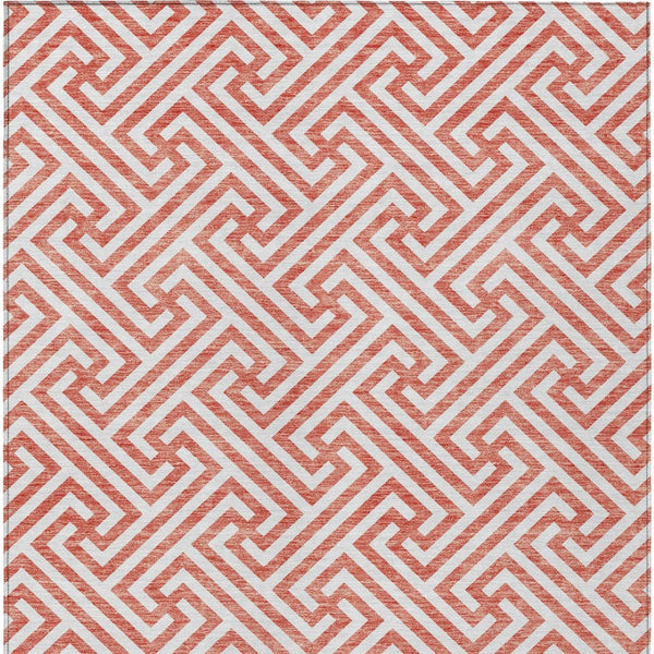 Homeroots 3' Black And Ivory Geometric Washable Area Rug For Indoor And Outdoor Spaces, Durable & Stylish 5' X 8' Polyester 583625